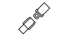 Seat belt buckle coming together